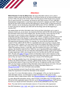 First page of IRS Form 1099-NEC